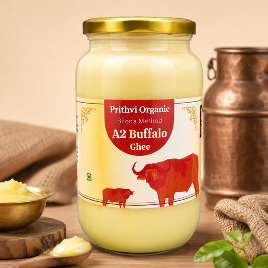 A2 Buffalo Desi Ghee 1L by Prithvi Organics made By Traditional Bilona Method
