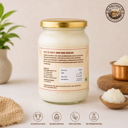 Prithvi Organic  | Traditional Bilona Method_ Taste of Purity, Born from Tradition 