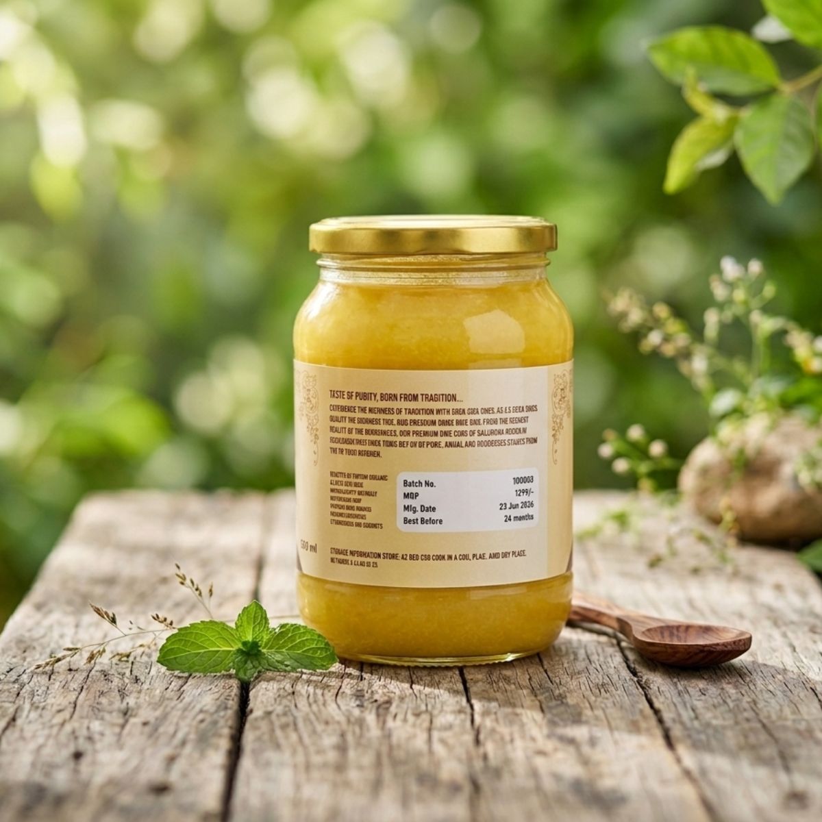 Pithvit Organic A2 Cow Ghee Jar made with Traditional Bilona method 