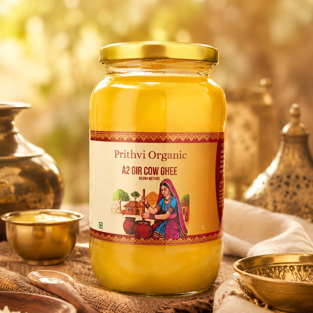 A2 Gir Cow Ghee 1L of Prithvi Organic 