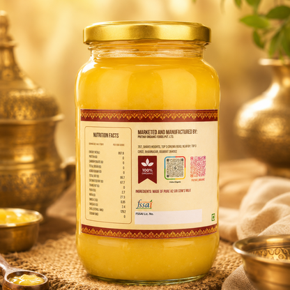 A2 Gir Cow Ghee 1L by Prithvi Organic_Nutrition fact 