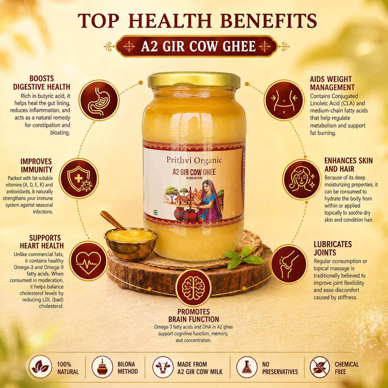 Top Health Benefits of A2 Gir Cow Ghee 
